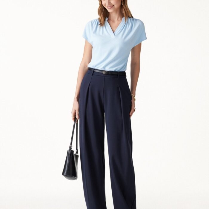 Ponte High-Waist-Barrel-Hose mit Taschen
