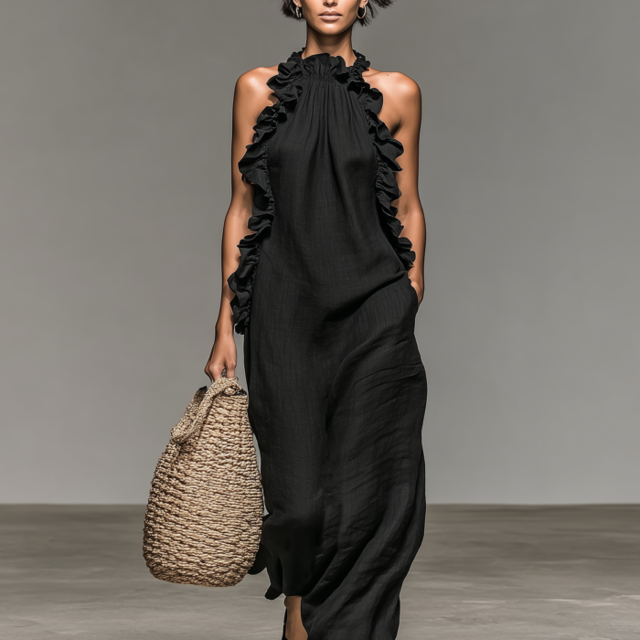 Lua | Robe longue avec poches