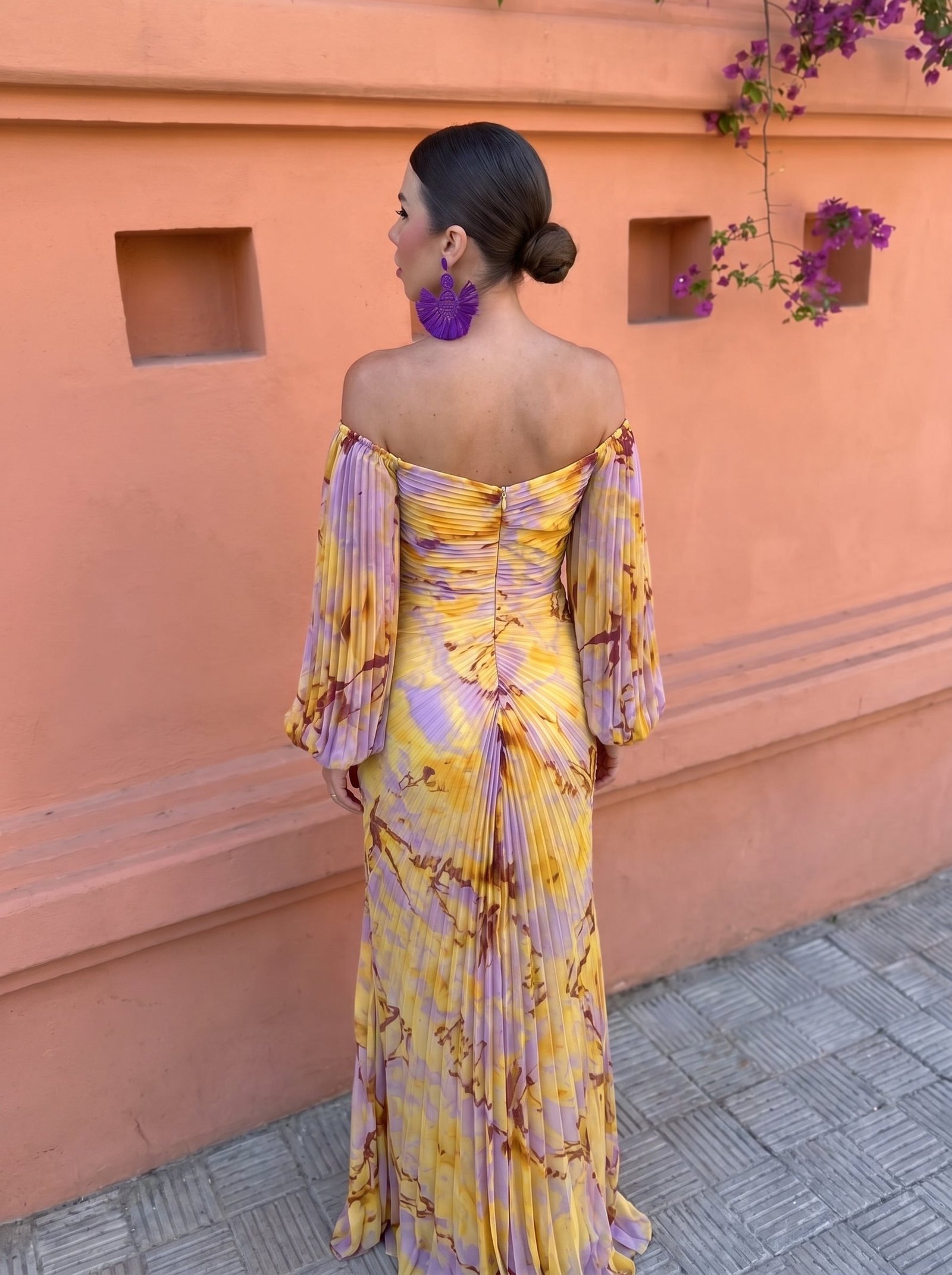 Juliette | Robe longue imprimée florale avec décolleté plongeant - Image 5
