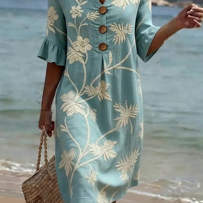 Robe décontractée à imprimé floral pour femme